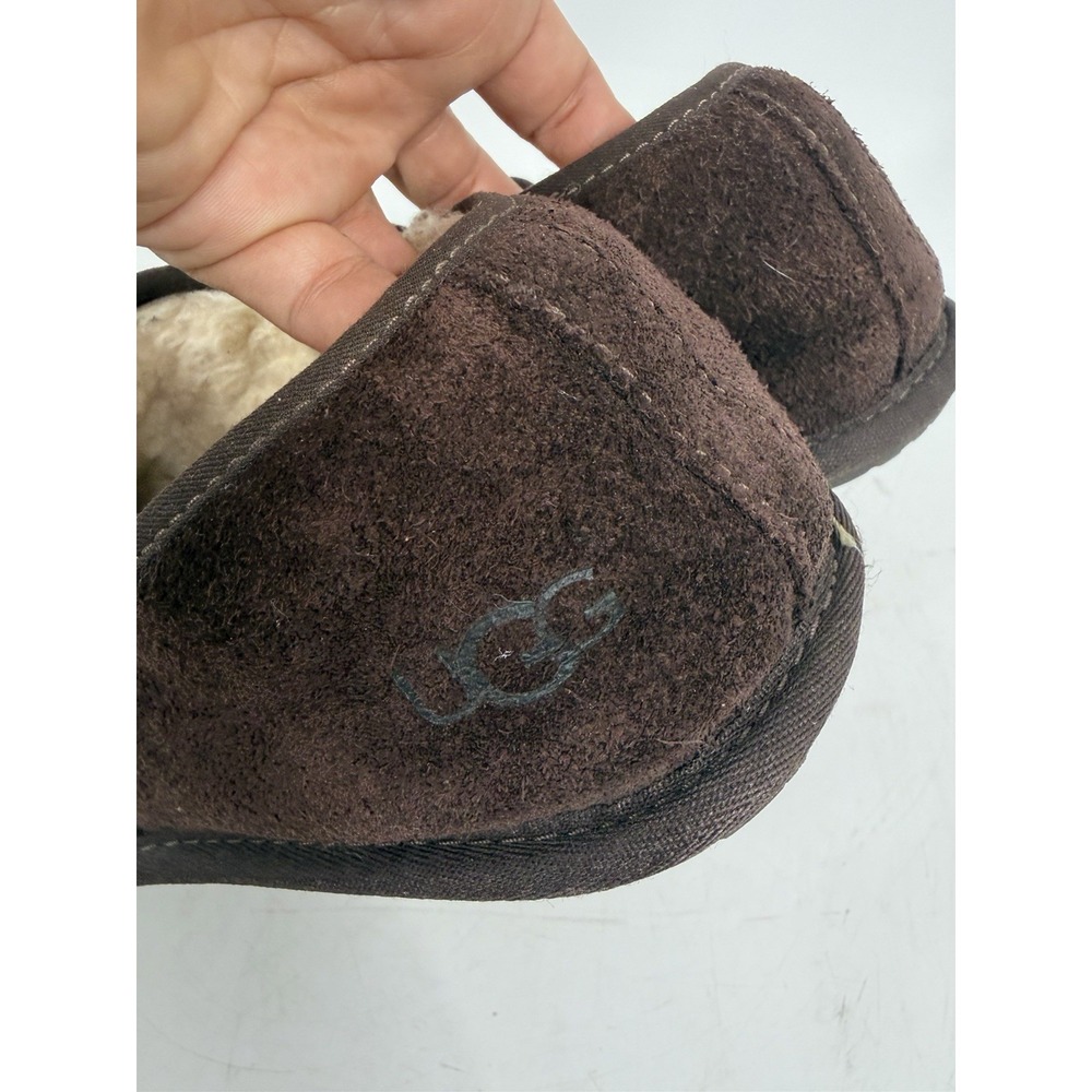 UGG Australia Scuff Romeo II Men's Size 10 Slippers Brown Suede Sheepskin - Picture 4 of 11